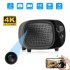Hd 4k 2 in 1 Wifi Ir Night Vision Motion Detection Wifi Bluetooth compatible Speaker Camera Ip Two Channel Radio Camcorder black