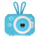 Hd Cartoon Rabbit Children Camera Digital Photo Childlike Mini Camera Blue single camera