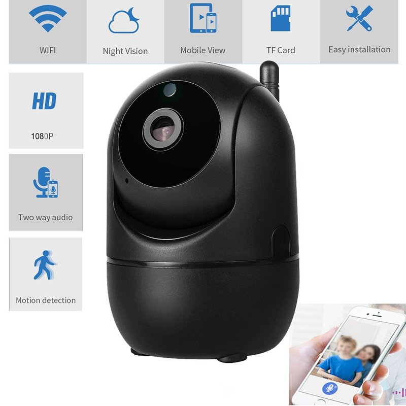 Hd Ip Camera Wifi Auto Tracking Camera Baby Monitor Night Vision Security Home Surveillance Camera 720P English version + 8G memory