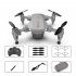 Hd Professional Mini Drone Remote Control Aircraft Primary School Students Children Helicopter Toy gray  dual battery 
