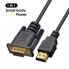 Hdmi To Vga Adapter Cable (male To Male) With Chip Od5.0 For Computer Monitor Projector Tv Game Console 1 meter