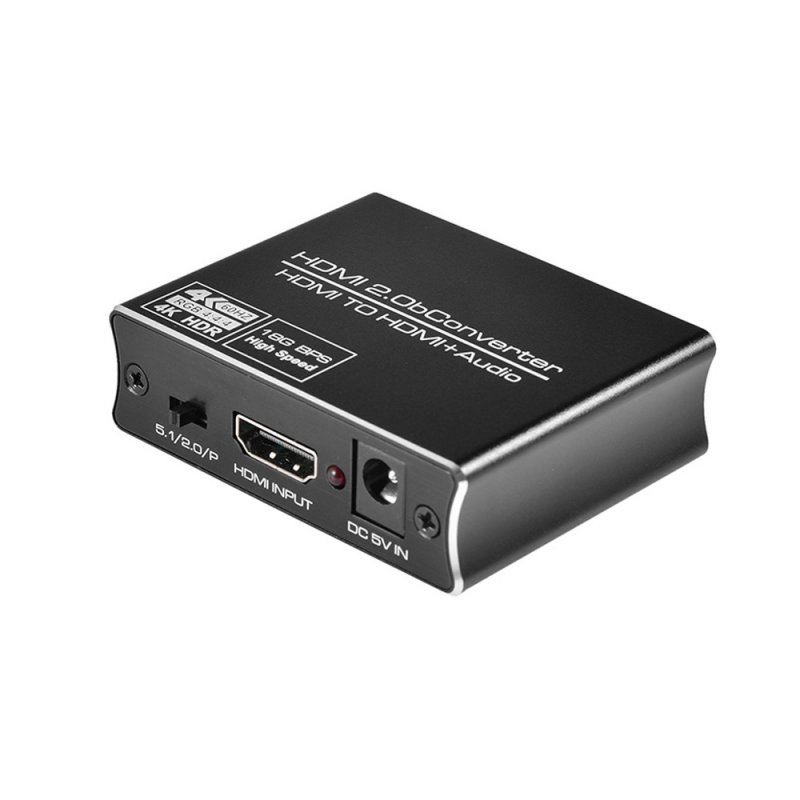 Hdmi-compatible 4K*2K 60hz Stereo Audio Extractor Converter Audio Splitter Adapter Black