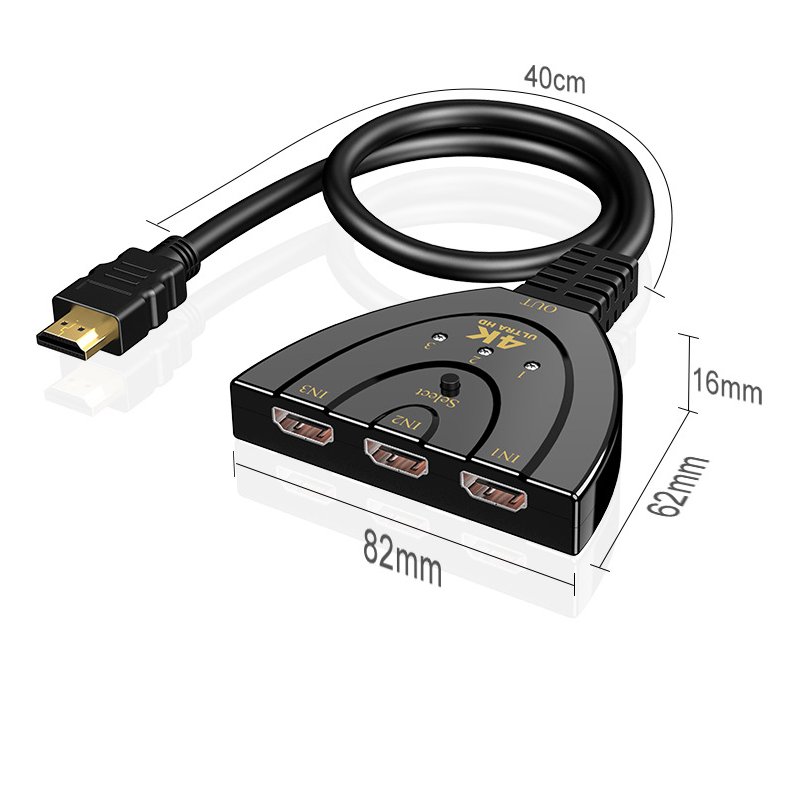 Hdmi-compatible  Switch 3-in-1 In Out Connector 4k*2k Intelligent Manual Control Switch 4K*2K models