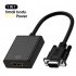 Hdmi compatible To VGA Adapter  female To Male  With 3 5mm Audio Jack For Tv Computer Laptop Pc Monitor Projector black