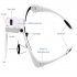 Head Magnifier With LED Lights Headband Magnifying Glass With 5 Interchangeable Lenses 1 0X 1 5X 2 0X 2 5X 3 5X For Jewelry Arts Crafts White