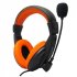 Head mounted Ergonomics Computer Stereo Gaming Headphone with Microphone black