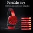 Head mounted Foldable Plug In Card Heavy Bass Stereo Bluetooth Headset red