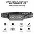 Headlamp 45   Angle Adjustable USB Rechargeable Headlight With Inductive Switch IPX4 Waterproof LED Head Lamp For Outdoor Camping black