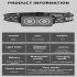 Headlamp 45   Angle Adjustable USB Rechargeable Headlight With Inductive Switch IPX4 Waterproof LED Head Lamp For Outdoor Camping black