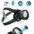 Headlamp Wearable Camera 1080P Camera 3200mah Battery Head Wearable Cam Black