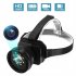 Headlamp Wearable Camera 1080P Camera 3200mah Battery Head Wearable Cam Black