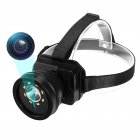 Headlamp Wearable Camera 1080P Camera 3200mah Battery Head Wearable Cam Black