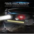 Headlight Outdoor Type c Rechargeable Multifunctional Induction Headlamp Flashlight Led Light Lamp Black