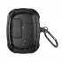 Headphone Case Compatible For Pixel Buds A Series Shockproof Earphone Protective Shell Cover With Carabiner black