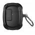 Headphone Case Compatible For Pixel Buds A Series Shockproof Earphone Protective Shell Cover With Carabiner black