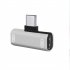 Headphone  Converter  Compatible For Xiaomi Redmi Audio Type C Adapter  Dual Type C Jack For Earphone Listen Music   Charging black
