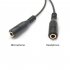 Headphone Microphone Combo Jack Splitter Adapter Black 8 inch 3 5mm Cable Converter black