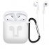 Headphone Silicone Protective Case Cover for Airpod Earphone Accessories  white