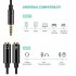 Headphone Splitter Adapter 3 5mm Male to Audio Microphone  Splitter Cable for PS4 Controller Xbox One Laptop Macbook Black 1 meter
