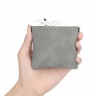 Headphone Storage Bag U Disk Usb Data Cable Organizer Headphone Accessories Memory Card Pouch Mini Purse Coin Key Bag dark gray small
