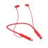 Headphones Neckband 18H Ultra Long Playtime Headset In Ear Neckband Earphones For Phone Call Music Sports red