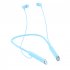 Headphones Neckband 18H Ultra Long Playtime Headset In Ear Neckband Earphones For Phone Call Music Sports blue