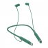 Headphones Neckband 18H Ultra Long Playtime Headset In Ear Neckband Earphones For Phone Call Music Sports green