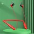 Headphones Sport Wireless Earbuds With 25 30Hrs Playtime Wireless Neckband IPX4 Waterproof Level For Gym Sport Workout red  boxed 