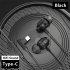 Headphones Wired Built in Call Control Clear Audio In Ear Earbuds For Most 3 5mm Plug Devices black type C