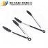 Healthy Durable Anti Slippery Food Tong Heat Resistant Clip Silicon Stainless Steel Pincer Kitchen Tool  12 inch black