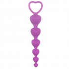 Heart Beads Soft Anal Plug Anus Toys Big Balls Silicone G-Spot Stimulating Butt Plugs Adult Sex Couple Sexy Purple