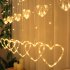 Heart Shaped Led String Light Waterproof Curtain Decorative String Lights Home Wedding Garden New Year Decor Hanging Lamp