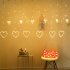 Heart shaped Led Light  String Love Letter Curtain Lamps Battery Powered Waterproof Decorative Hanging Lights For Bedroom Kitchens Terraces love warm color
