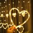 Heart shaped Led Light  String Love Letter Curtain Lamps Battery Powered Waterproof Decorative Hanging Lights For Bedroom Kitchens Terraces heart warm color