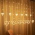 Heart shaped Led Light  String Love Letter Curtain Lamps Battery Powered Waterproof Decorative Hanging Lights For Bedroom Kitchens Terraces love colorful