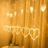 Heart shaped Led Light  String Love Letter Curtain Lamps Battery Powered Waterproof Decorative Hanging Lights For Bedroom Kitchens Terraces heart colorful