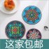 Heat Insulation Pad Non slip Coaster Household Heat resistant Round Silicone  Waterproof Anti scald Bowl Mat Exotic dark green small