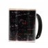 Heat Sensitive Math Mug Color Changing Coffee Mug Featuring Famous Mathematical Formulas For Math Teacher Student black 301 400ml