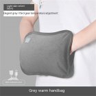 Heated Hand Muff Explosion-Proof Adjustable Temperature USB Rechargeable Machine Washable Electric Heated Gloves Hand Warmers gray