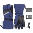 Heated Motorcycle Gloves For Men Women 5000MAH Rechargeable Lithium Battery 3-Level Temperature Control Touchscreen Heating Gloves A4-blue M