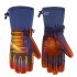 Heated Motorcycle Gloves For Men Women 5000MAH Rechargeable Lithium Battery 3 Level Temperature Control Touchscreen Heating Gloves A4 blue M