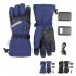 Heated Motorcycle Gloves For Men Women 5000MAH Rechargeable Lithium Battery 3 Level Temperature Control Touchscreen Heating Gloves A4 blue L