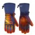 Heated Motorcycle Gloves For Men Women 5000MAH Rechargeable Lithium Battery 3 Level Temperature Control Touchscreen Heating Gloves A4 blue L