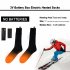 Heated Socks For Men Women Battery Operated Washable Electric Heated Socks Feet Warmer For Winter Hiking Camping Fishing black