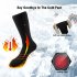 Heated Socks For Men Women Battery Operated Washable Electric Heated Socks Feet Warmer For Winter Hiking Camping Fishing black