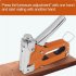 Heavy Duty Stapler 3 In 1 Stapler With 600 Nails Stainless Steel Metal Carpentry Hand Tool Manual Stapler For DIY Decoration Wood Wall Furniture Carpentry Fabri