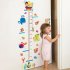 Height Meter Wall Sticker Growth Ruler Cartoon Cat Fishing Children s Room Decoration Section B