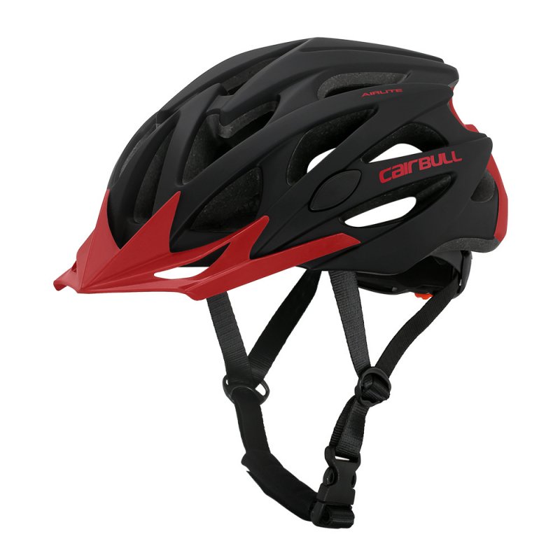 Helmet  With  Sunglasses For Road Bike MTB Outdoor Sports Riding Eps Safety Helmet Black red_l