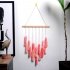 Hemp Rope Gradient Tapestry With Tassel Hand woven Pendant Ornament For Home Decoration Red
