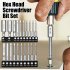 Hex Allen Wrench Screwdriver Drill Bit Set 20PCS  10pcs Metric   10pcs SAE  For Power Screwdriver Drill Impact Driver Toolkit 20pcs